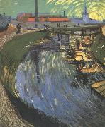 Vincent Van Gogh The Roubine du Roi Canal wtih Washerwomen (nn04) oil painting on canvas
